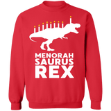 Funny Hanukkah Menorasaurus T-Rex Dinosaur Ugly Christmas Sweater sweatshirt