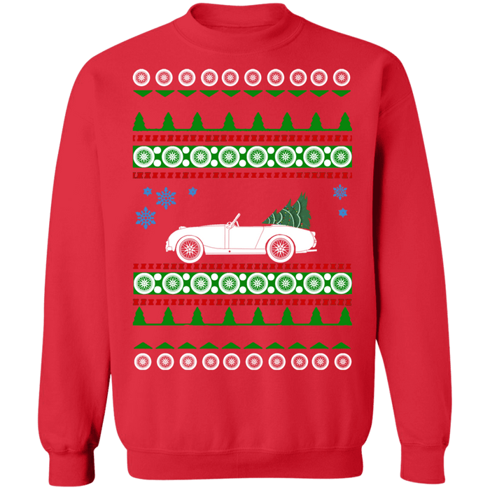 Austin-Healey Sprite Bugeye 1958 Ugly Christmas Sweater sweatshirt