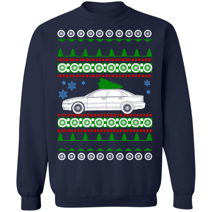 Swedish Car like a  S80 First Gen version 2 Ugly Christmas Sweater sweatshirt