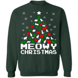 Meowy Cat tree ugly christmas sweater sweatshirt