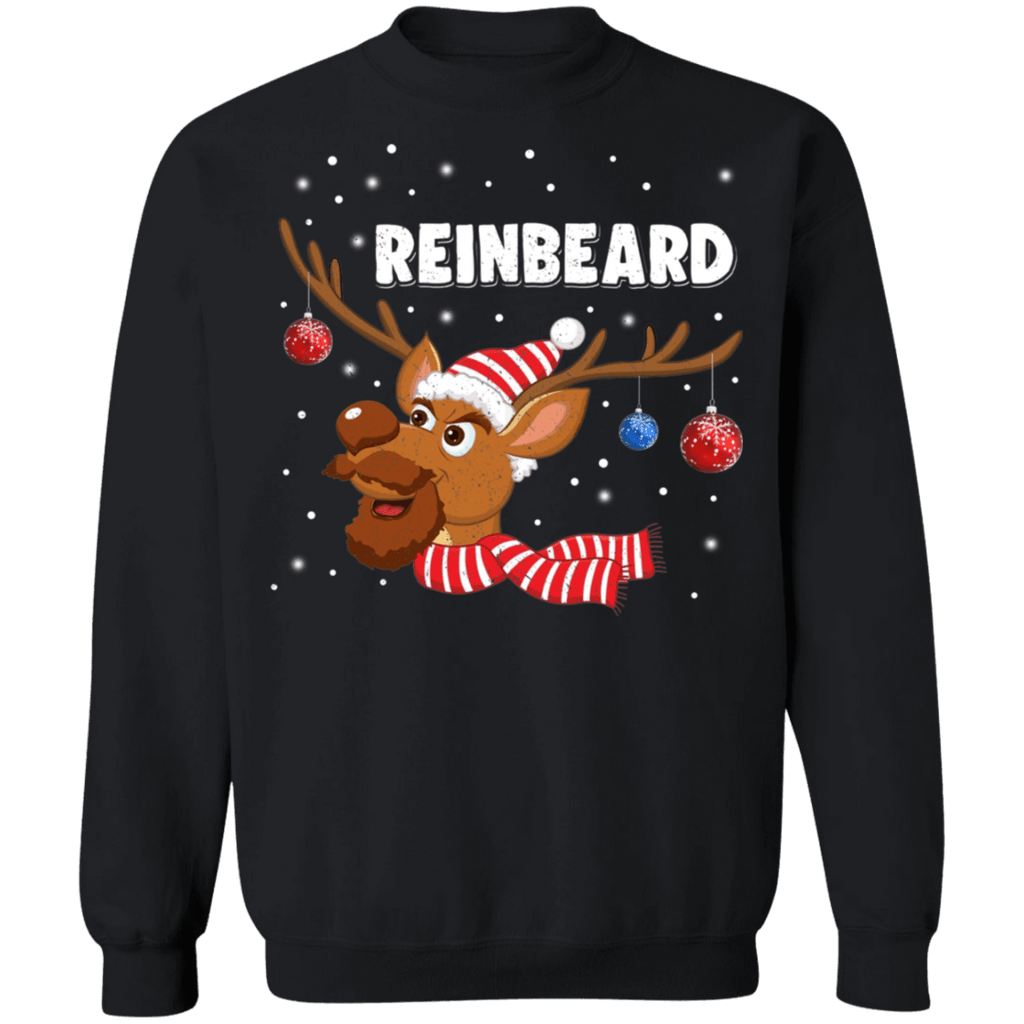 Reinbeard Reindeer Beard Ugly Christmas Sweater sweatshirt