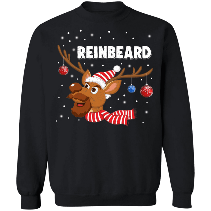 Reinbeard Reindeer Beard Ugly Christmas Sweater sweatshirt