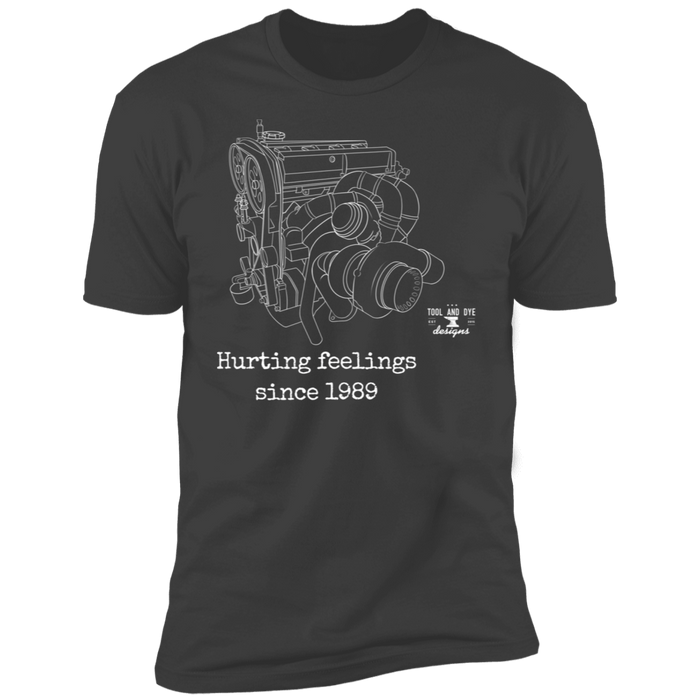 4g63 Big Turbo Engine Blueprint Series V3 Hurting Feelings since 1989 t-shirt