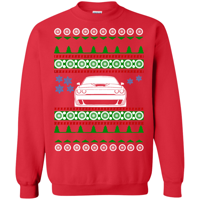 Front View Hellcat Challenger Ugly Christmas Sweater sweatshirt