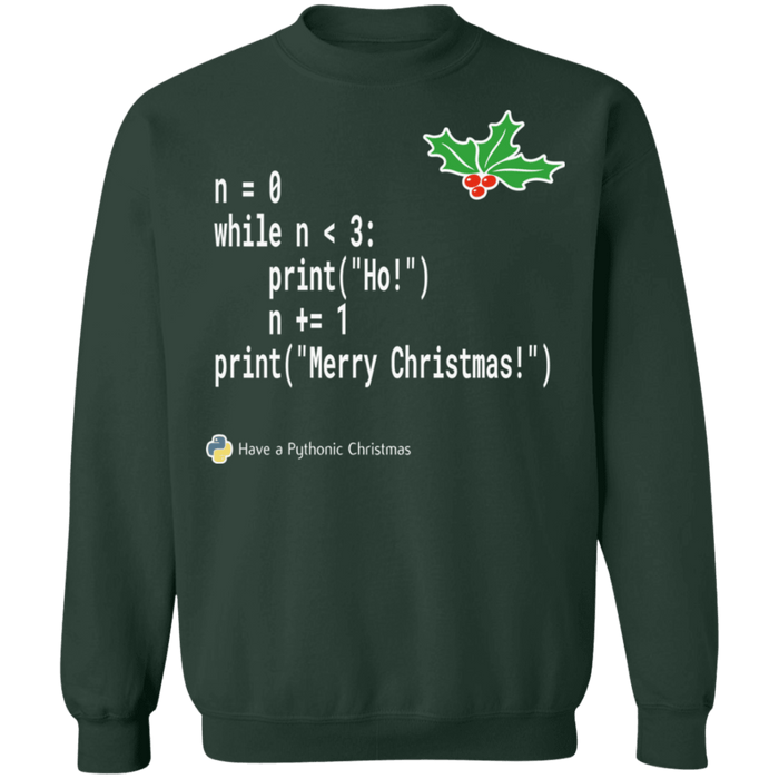 Ho Ho Ho Python Geek Programmer nerd ugly christmas sweater coder swea Tool and Dye Designs