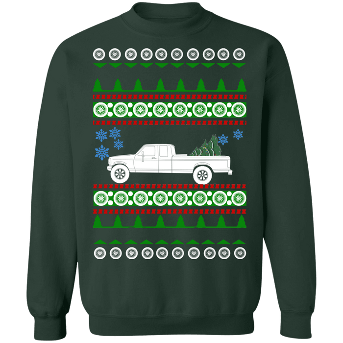 Truck F350 Ford Extended Cab Ugly Christmas Sweater Sweatshirt