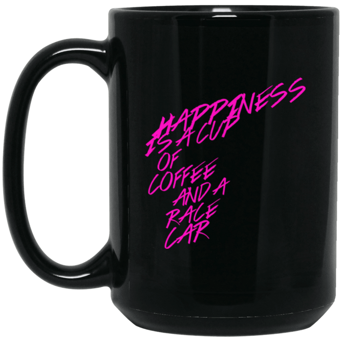 Happiness is a Race Car and Cup of Coffee 15oz Mug