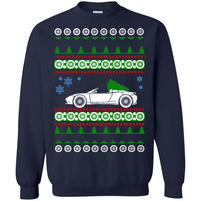 Tesla roadster 2009 ugly christmas sweater sweatshirt