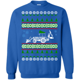 Backhoe ugly christmas sweater heavy equipment construction excavator sweatshirt