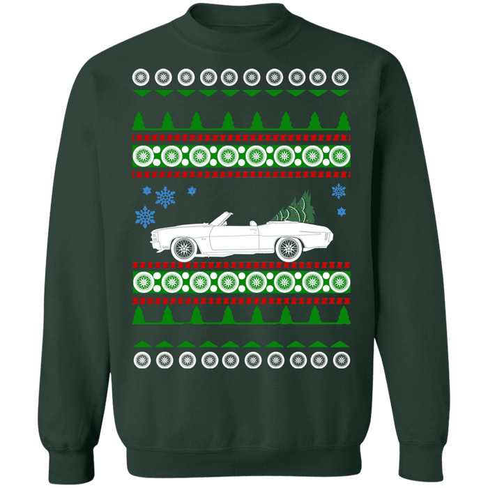 Chevy Chevelle Convertible 1970 Ugly Christmas Sweater Sweatshirt sweatshirt