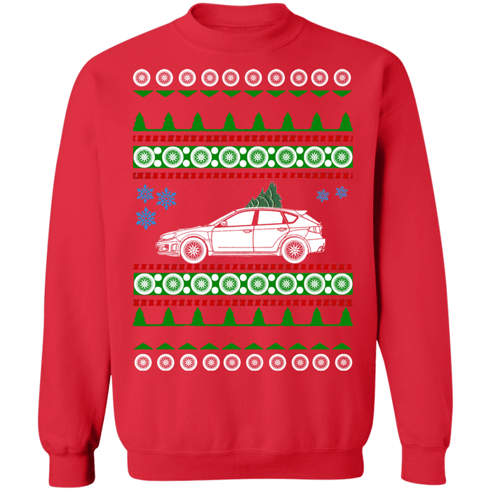 Japanese Car WRX STI Hatchback V2 Ugly christmas sweater