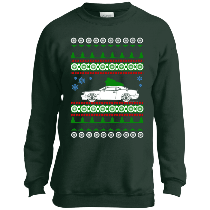 car like a Challenger Youth Ugly Christmas Sweater