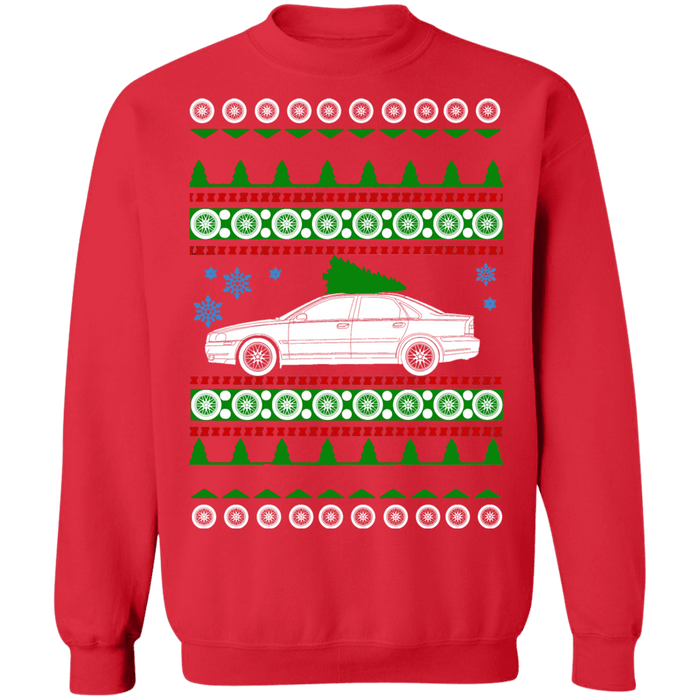 Swedish Car like a  S80 First Gen version 2 Ugly Christmas Sweater sweatshirt