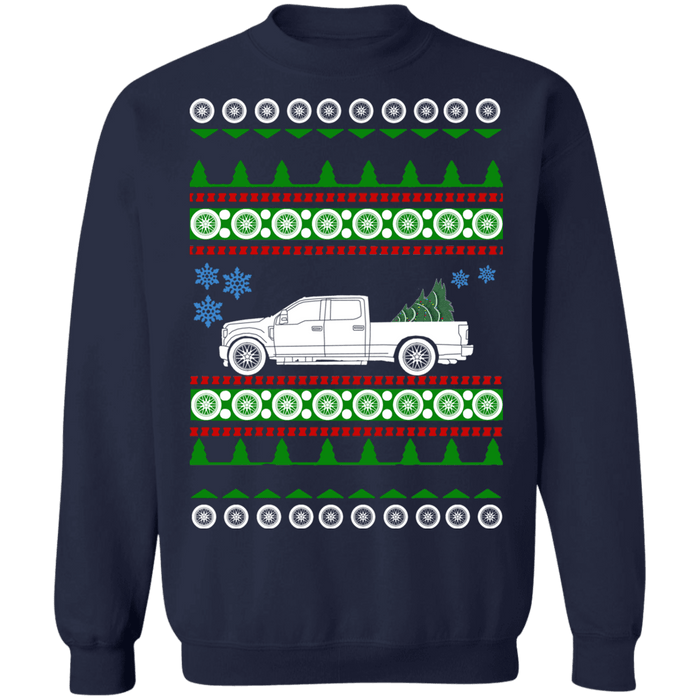 Ford F350 Super Duty truck ugly christmas sweater without topper