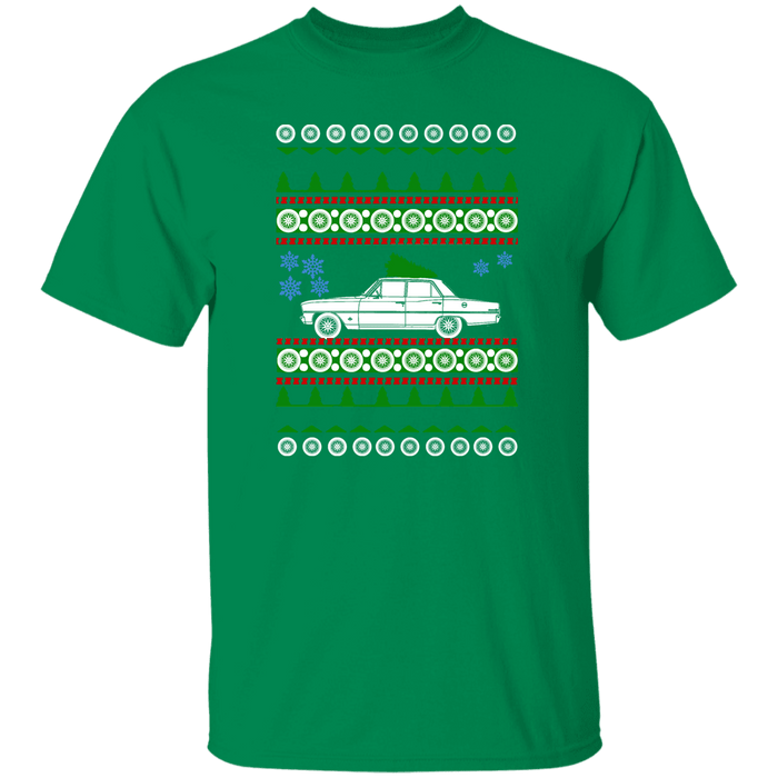 Chevy Nova II 4 door Ugly Christmas Sweater T-shirt short sleeve