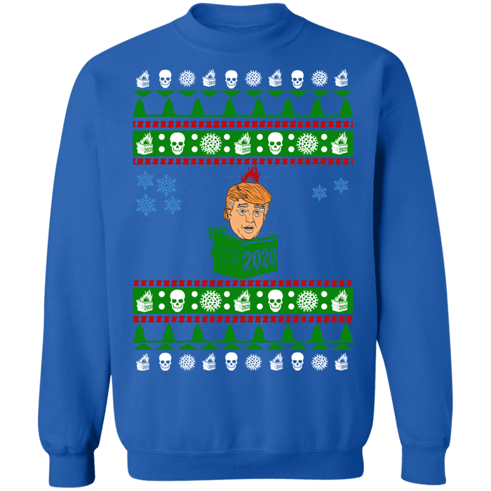 Trump Dumpster Fire 2020 Ugly Christmas Sweater