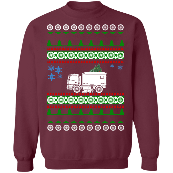 Street sweeper truck ugly christmas sweater sweatshirt