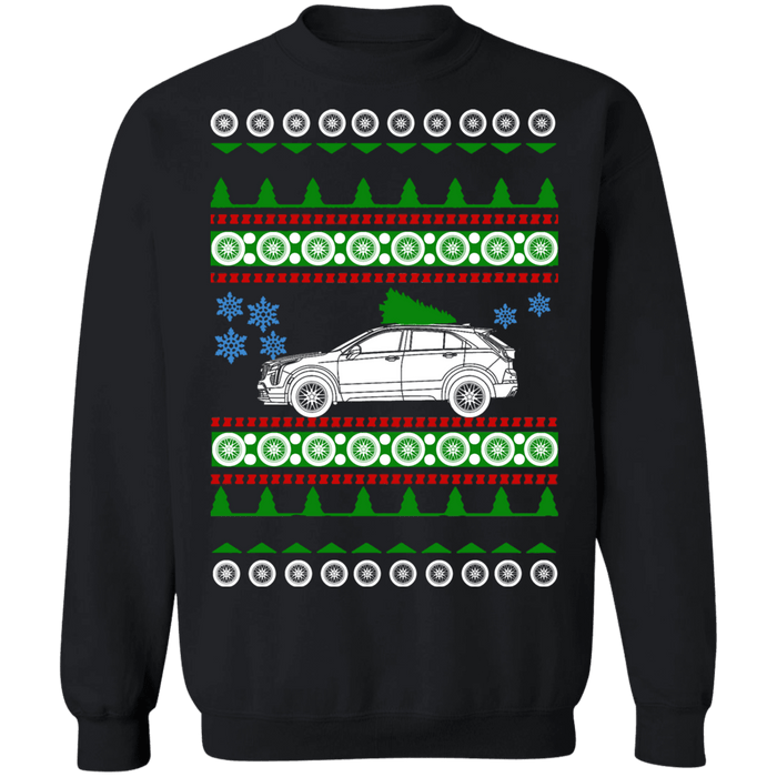 SUV Ugly Christmas Sweater Cadillac XT-4 sweatshirt