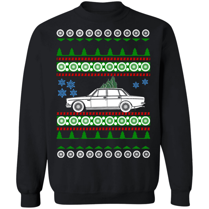 car like 1973 Swedish Car like a  164E Ugly Christmas Sweater