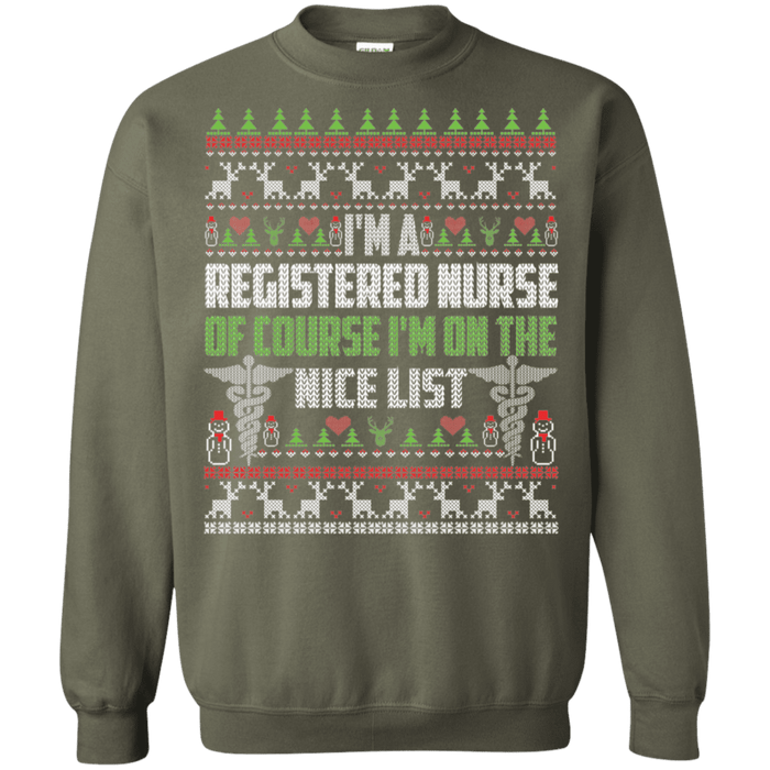 Nursing Nice List Ugly Christmas Sweater sweatshirt