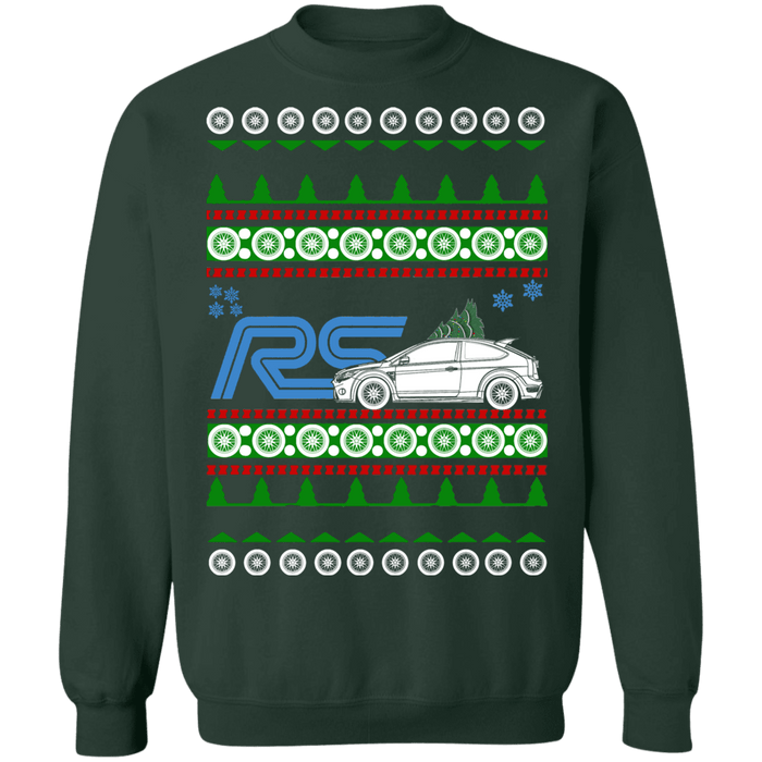 2nd version with RS logo Ford Focus RS ugly christmas sweater