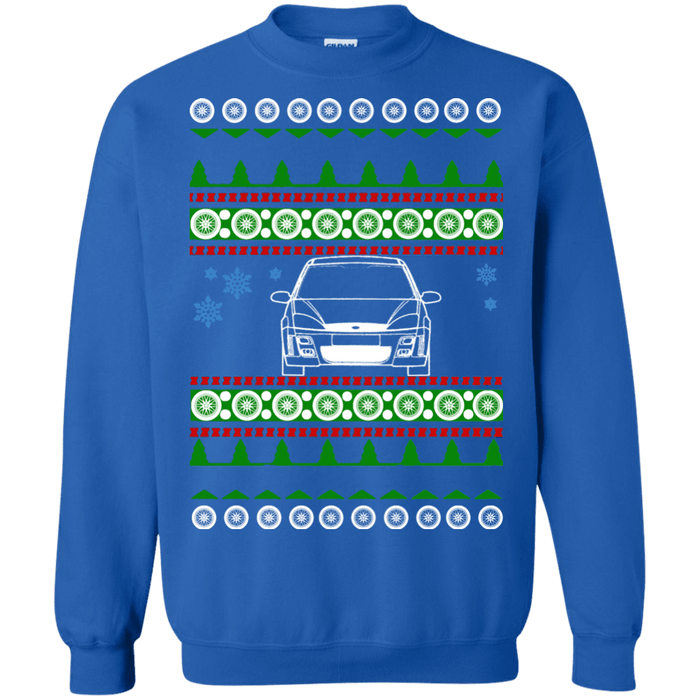 Ford Focus mk1 front outline ugly christmas sweater sweatshirt