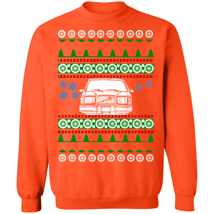 Swedish Car like a  240 245 Front view ugly christmas sweater (more colors)