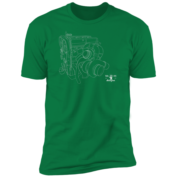 Evo 4G63 Big Turbo Engine Blueprint Series V3 t-shirt