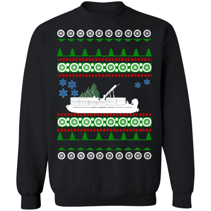 Pontoon Boat Ugly Christmas Sweater