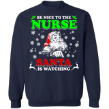 Be Nice to the nurse 5 Ugly Christmas Sweater Sweatshirt