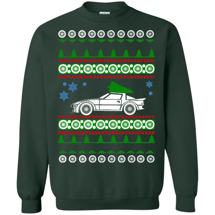 gen 1 mazda rx7 ugly christmas sweater