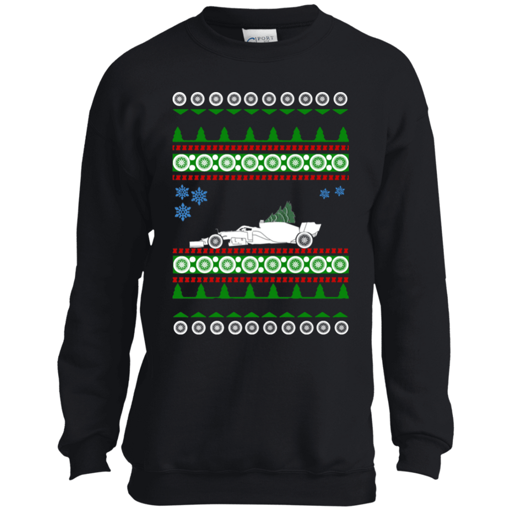 2020 F1 Car Kids Ugly Christmas Sweater Formula 1