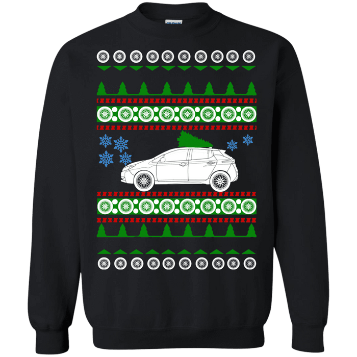 Electric Car Nissan Leaf 2018 Ugly Christmas Sweater sweatshirt