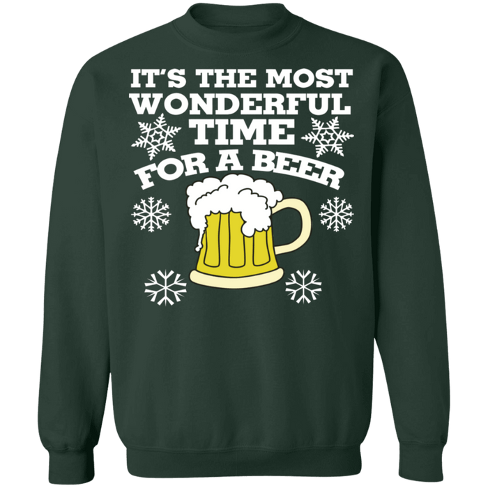 It's the most wonderful time for a beer ugly christmas sweater sweatshirt