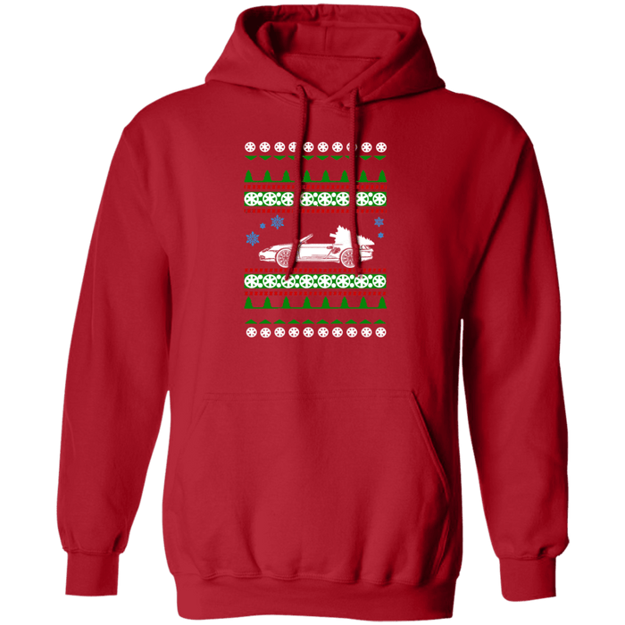 german car similar to a Boxster Ugly Christmas Sweater Hoodie