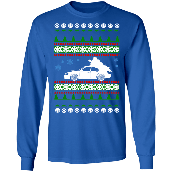 JDM Car like a Subaru WRX STI Blobeye Ugly Christmas Sweater long sleeve t-shirt