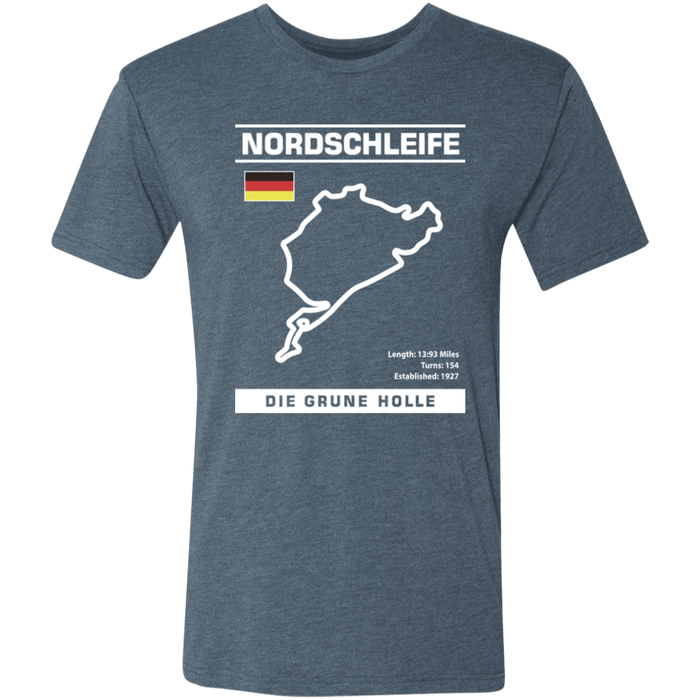 Nordschleife Die Grune Holle Track Outline Series Tri-blend T-shirt