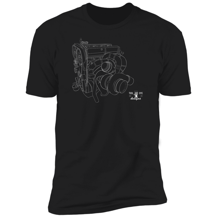 Evo 4G63 Big Turbo Engine Blueprint Series V3 t-shirt