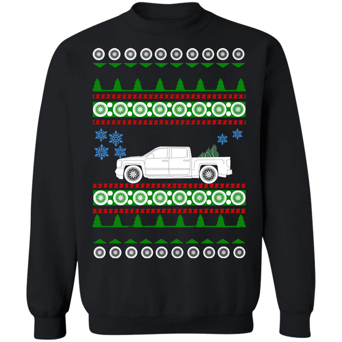 Truck like a 2016 Chevy Crewcab Short bed Ugly Christmas Sweater Sweatshirt