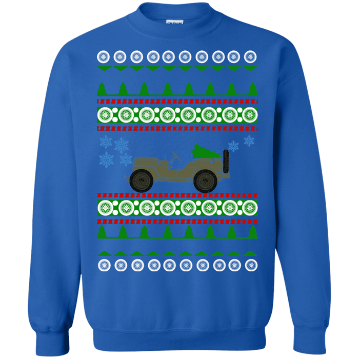 off road american vehicle Willys SK Ugly Christmas Sweater army sweatshirt