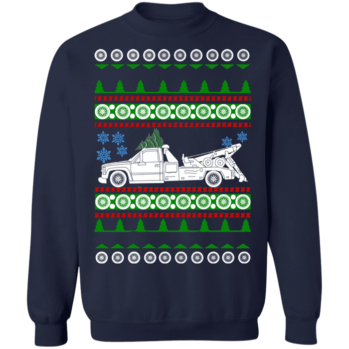 Tow Truck v2 Ugly Christmas Sweater