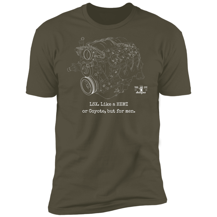 LSX Engine Series shirt like a Hemi or Coyote but for men t-shirt