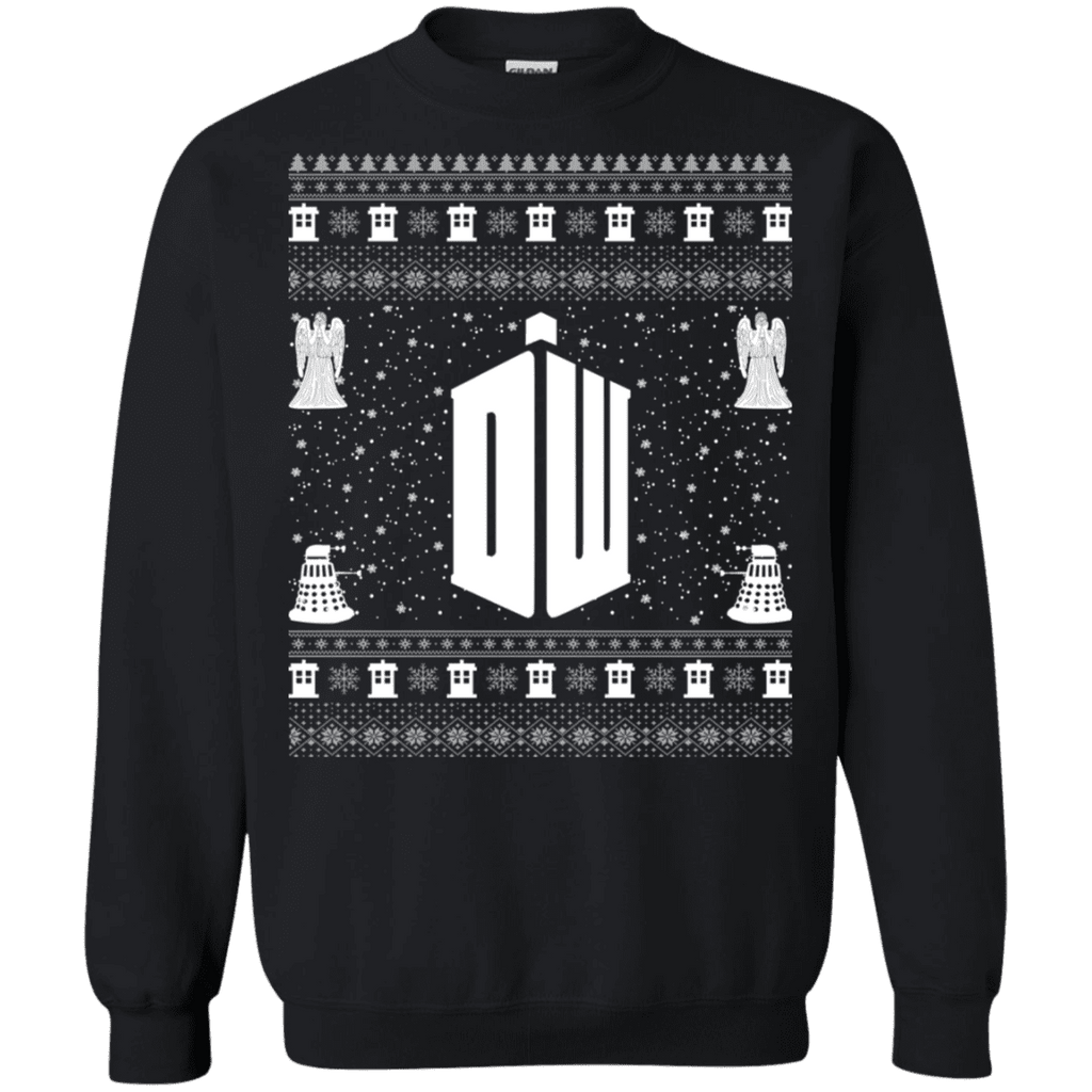 Gift for Fans of Doctor Who Tardis Ugly Christmas Sweater version 2 sweatshirt