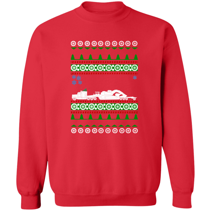 Semi Truck Heavy Hauler Ugly Christmas Sweater Sweatshirt