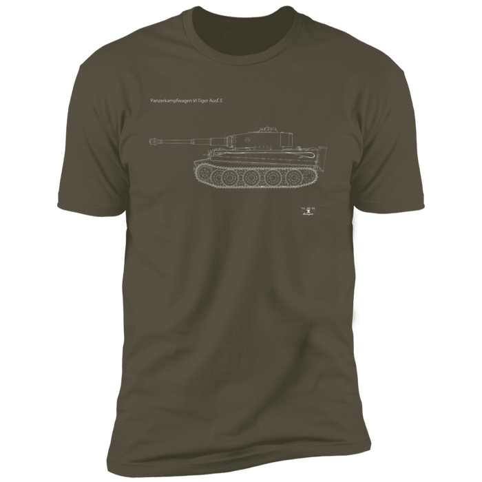 Tiger Tank Blueprint t-shirt