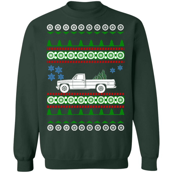 Truck like 1985 Chevy K10 Ugly christmas sweater