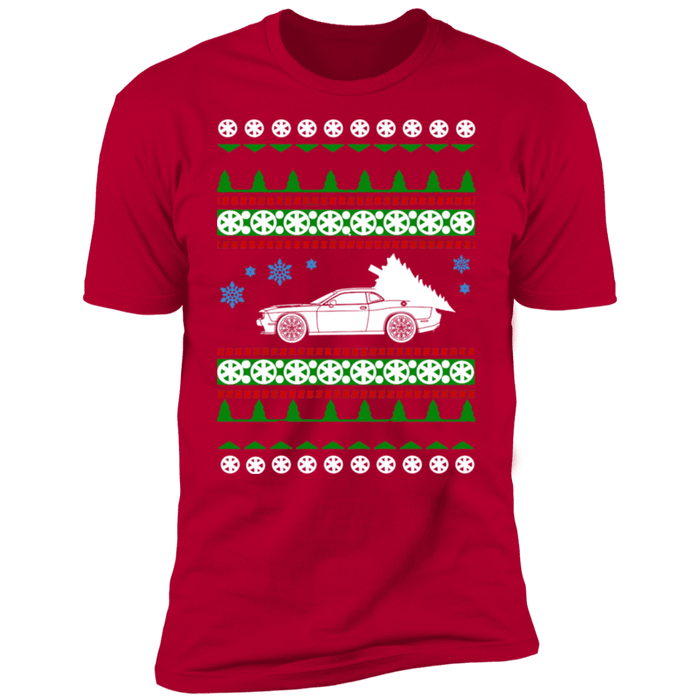 car like a Challenger hellcat ugly christmas sweater t-shirt