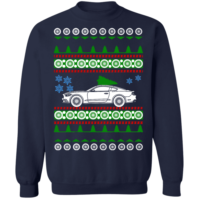 American Hot Rod 2019 Ford Mustang Bullitt Ugly Christmas Sweater Sweatshirt sweatshirt