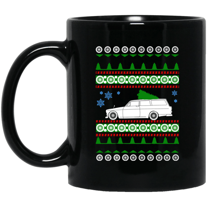 Volvo 122 Wagon Ugly Christmas sweater mug