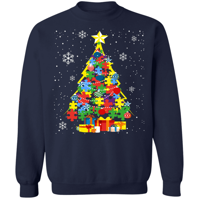 Autism Christmas Tree Holiday Sweater sweatshirt